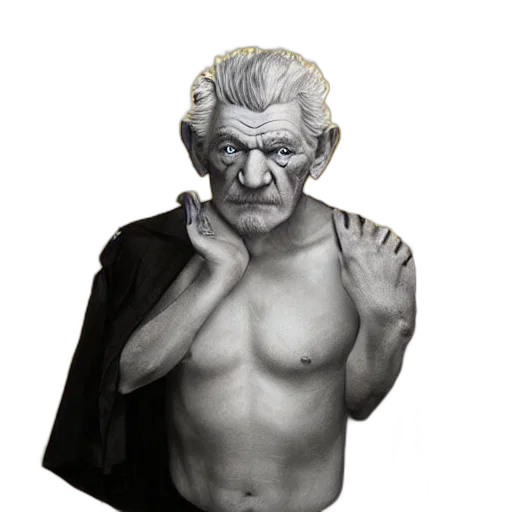 face, mask, creature, staff transparent PNG cut-out