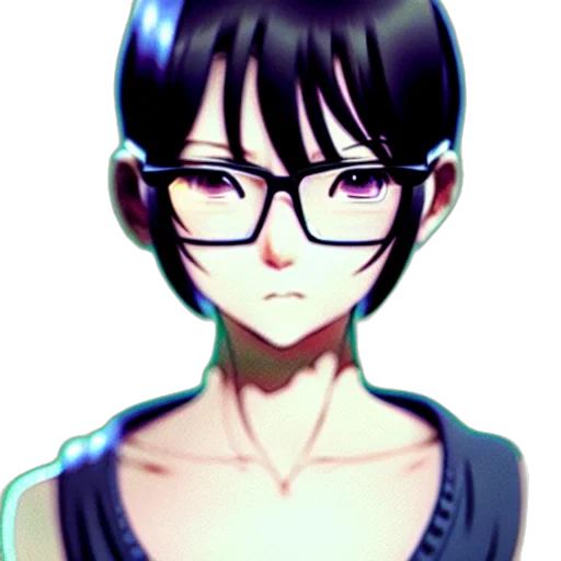 face, robot, staff, mask, anime, cartoon, pixel art, vaporwave transparent PNG cut-out