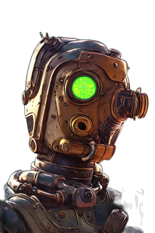 robot, mask, weapon, face transparent PNG cut-out