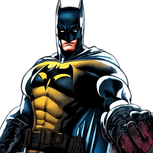 comic book art, concept art, ryan, renolds, batman transparent PNG cut-out