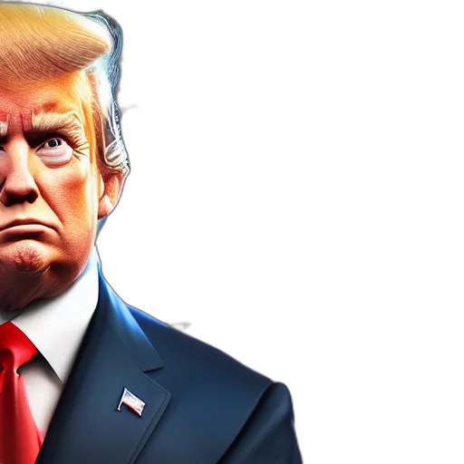 face, mask, photorealistic, 3d render, concept art, portrait, trump, uhd transparent PNG cut-out