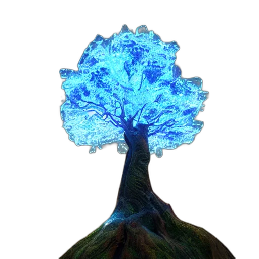 tree, crown, hair, flower, 3d render, concept art, fantasy art, photorealistic transparent PNG cut-out