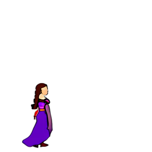 dress, staff, jewelry, crown transparent PNG cut-out