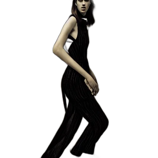 dress, concept art, cartoon, photorealistic, comic book art, monochrome, dark, portrait transparent PNG cut-out