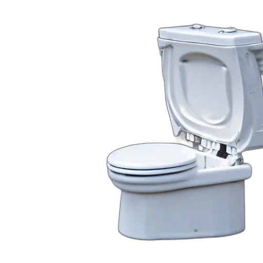 robot, furniture, 3d render, toilet, wheels transparent PNG cut-out