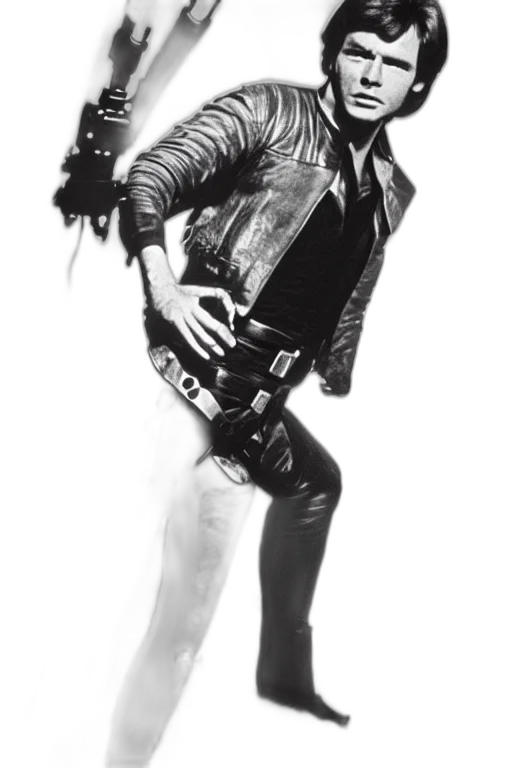 jacket, photorealistic, concept art, photograph, richard, jordan, costume, han transparent PNG cut-out