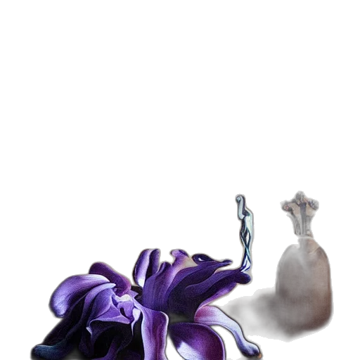 flower, jewelry, bottle, crown, 3d render, photorealistic, concept art, fantasy art transparent PNG cut-out