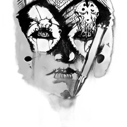 mask, face, creature, crown transparent PNG cut-out