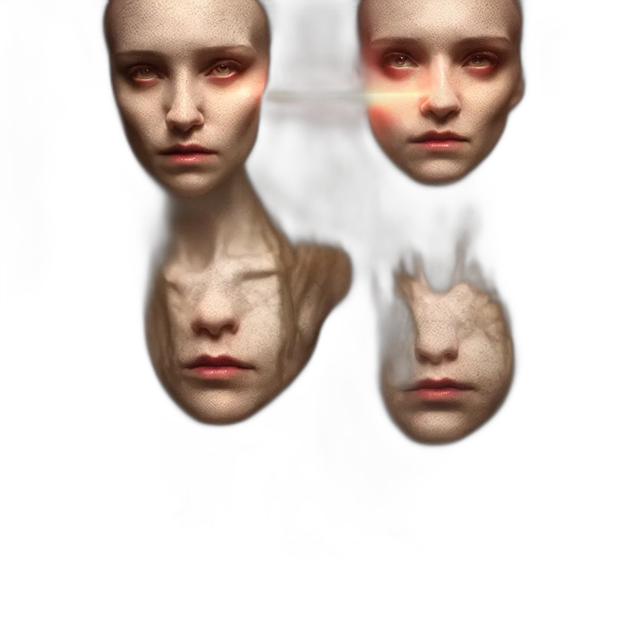 face, mask, shoes, creature transparent PNG cut-out