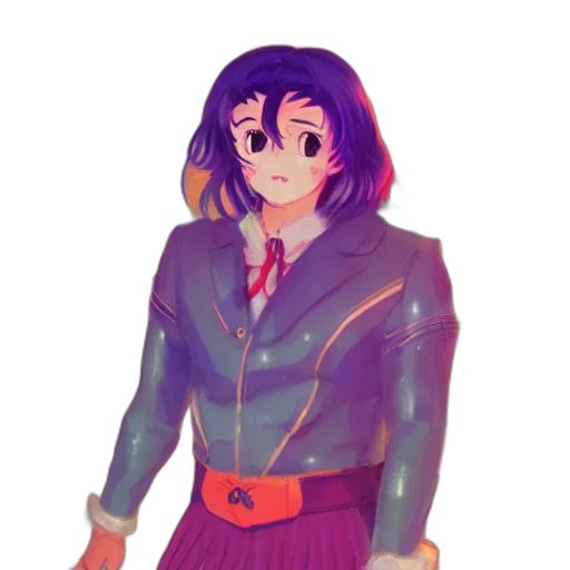 jacket, staff, weapon, robot transparent PNG cut-out