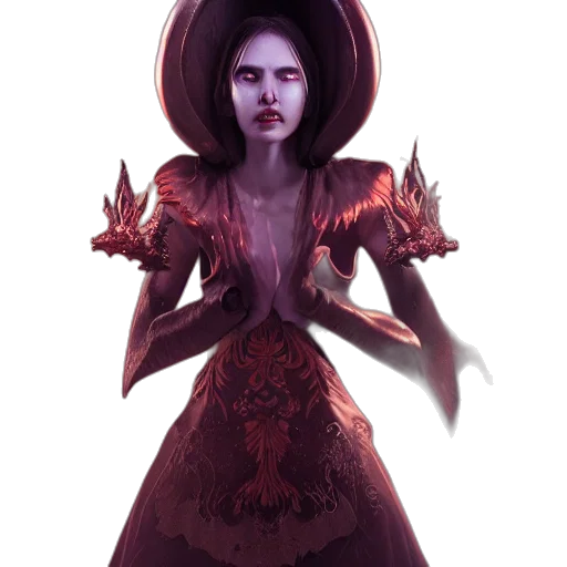 dress, mask, staff, crown transparent PNG cut-out