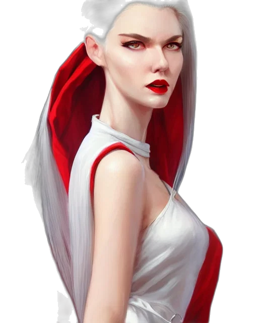dress, face, staff, fantasy art, concept art, comic book art, photorealistic, red transparent PNG cut-out