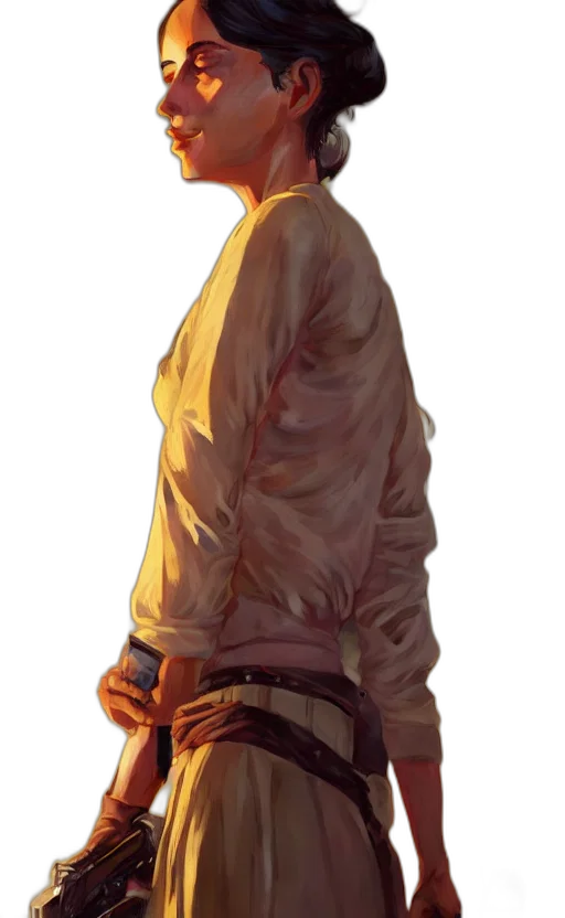 jacket, staff, hat, face transparent PNG cut-out