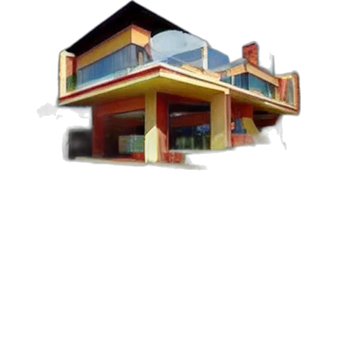 building, furniture, robot, 3d render transparent PNG cut-out