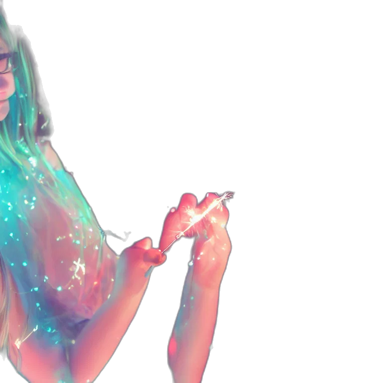 dress, creature, vaporwave, fantasy art, watercolor, concept art, outer space, neon lights transparent PNG cut-out