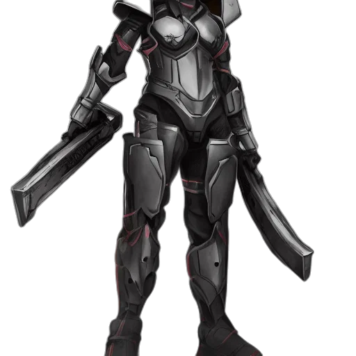 robot, weapon, concept art, 3d render transparent PNG cut-out
