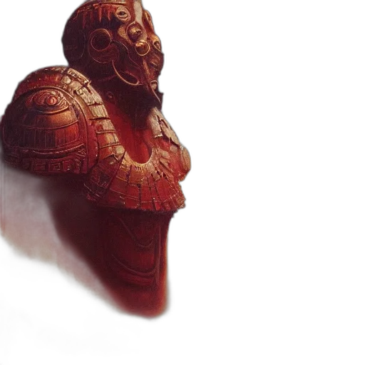 mask, robot, jewelry, crown, 3d render, concept art, fantasy art, photorealistic transparent PNG cut-out