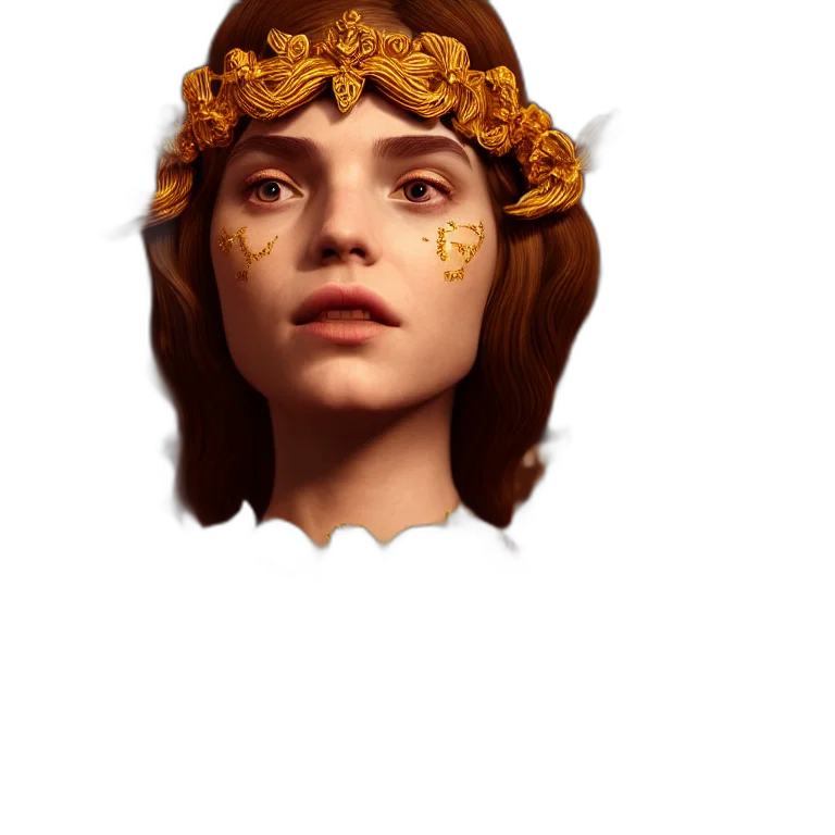 crown, face, mask, jewelry, concept art, fantasy art, photorealistic, pixel art transparent PNG cut-out