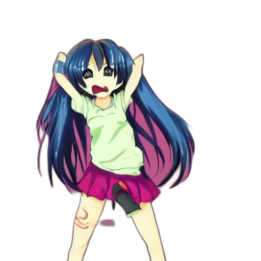 dress, creature, anime, pixel art transparent PNG cut-out