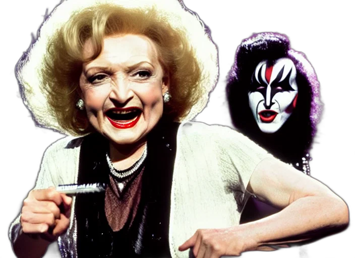 publicity, photo, still, betty, white, kiss, makeup, death transparent PNG cut-out