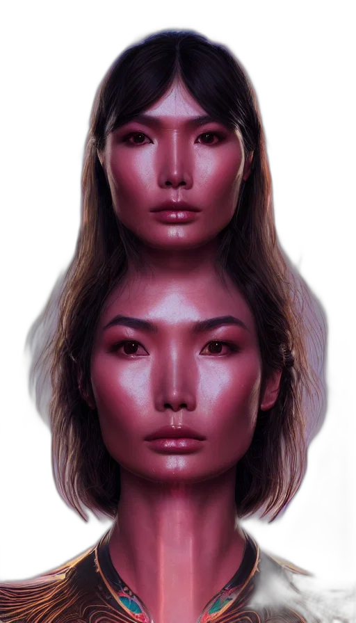 face, mask, crown, photorealistic transparent PNG cut-out