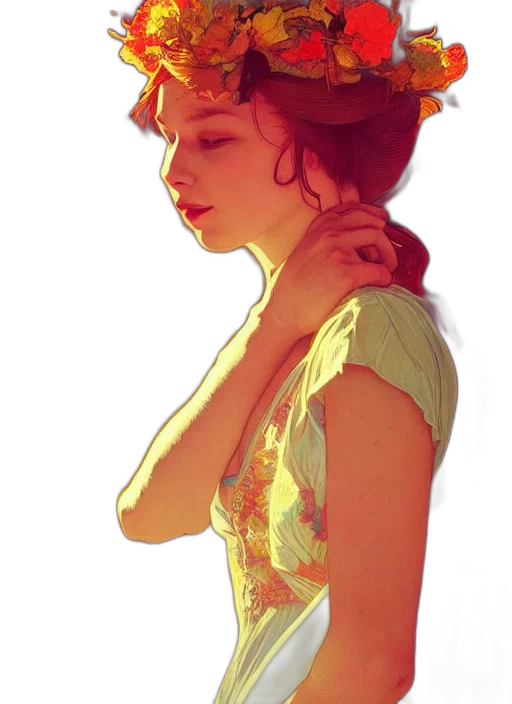 dress, face, crown, concept art transparent PNG cut-out