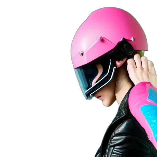 jacket, neon, pretty, angry transparent PNG cut-out