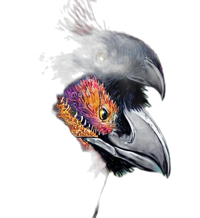 dragon, mask, creature, animal, concept art, fantasy art, photorealistic, watercolor transparent PNG cut-out