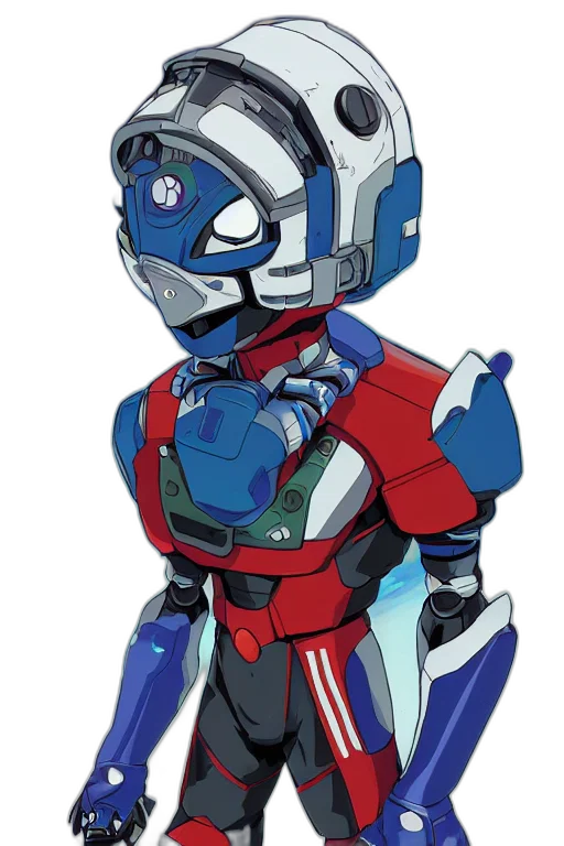 robot, concept art, anime, 3d render transparent PNG cut-out