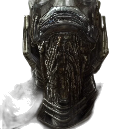 mask, face, creature, robot, concept art, fantasy art, photorealistic, 3d render transparent PNG cut-out