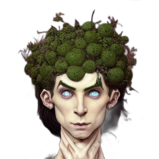 crown, face, creature, hair transparent PNG cut-out