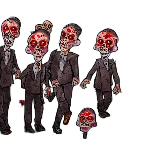 mask, staff, concept art, cartoon, pixel art, comic book art, zombies, funeral transparent PNG cut-out