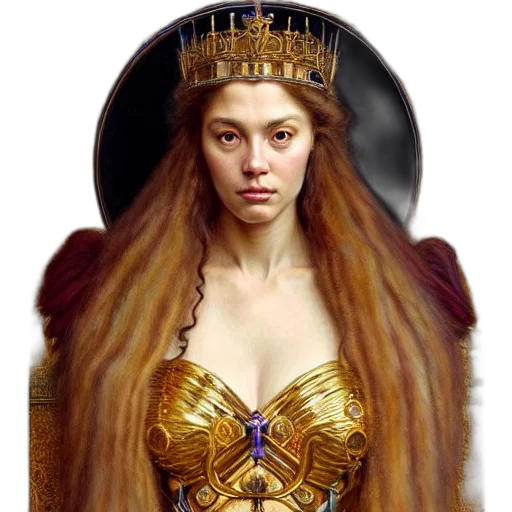 crown, face, jewelry, fantasy art transparent PNG cut-out