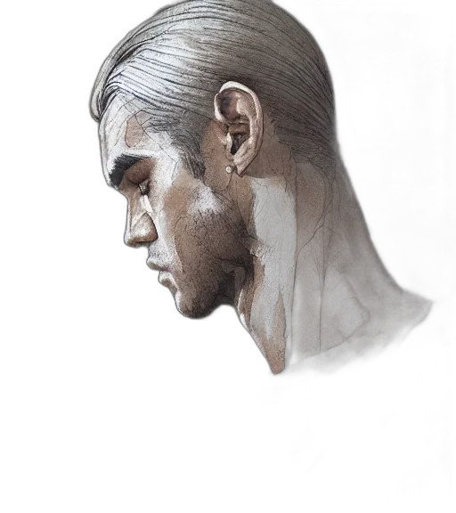 face, mask, hair, creature transparent PNG cut-out