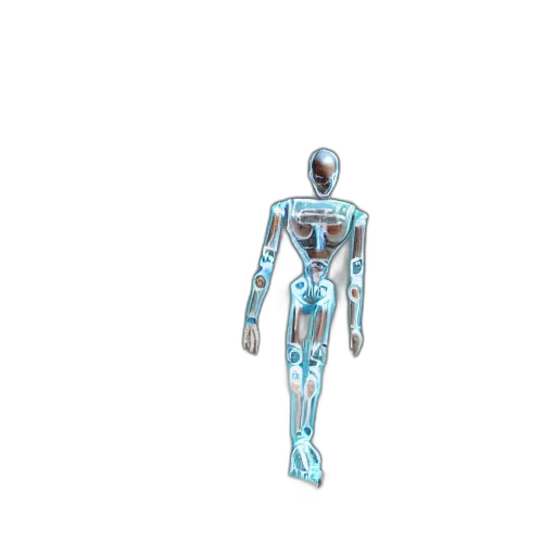 robot, jewelry, staff, 3d render transparent PNG cut-out