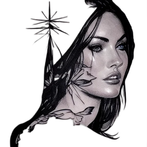 crown, hair, staff, face transparent PNG cut-out
