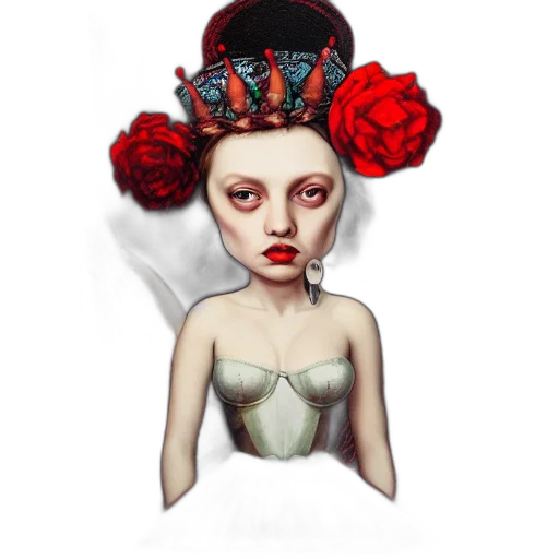 crown, mask, dress, jewelry, fantasy art, concept art, pixel art, photorealistic transparent PNG cut-out