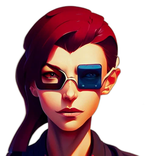 face, jacket, staff, robot, cyberpunk, concept art, comic book art, pixel art transparent PNG cut-out