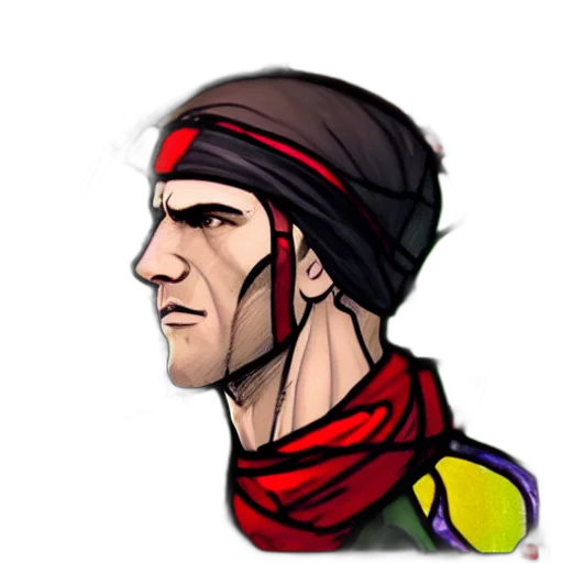 staff, face, hat, pixel art, concept art, cartoon, fantasy art, side transparent PNG cut-out