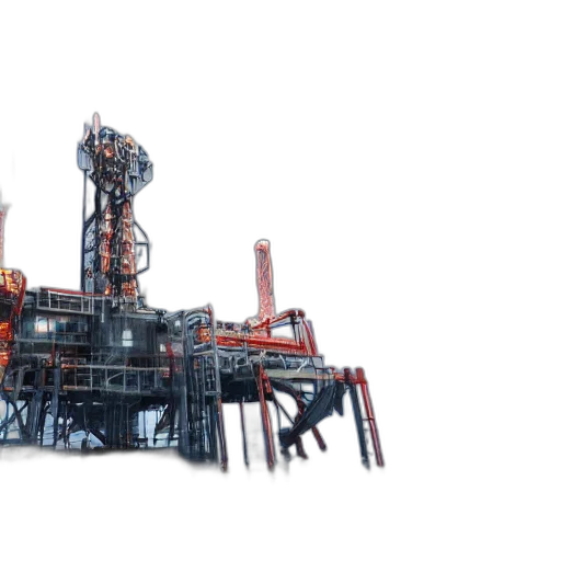 robot, building, 3d render, concept art transparent PNG cut-out