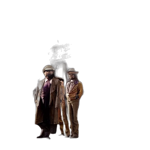 hat, staff, jacket, robot transparent PNG cut-out