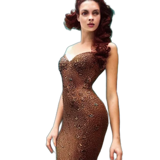 dress, photorealistic, concept art, 3d render transparent PNG cut-out