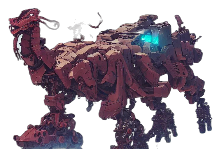 robot, creature, animal, dragon transparent PNG cut-out