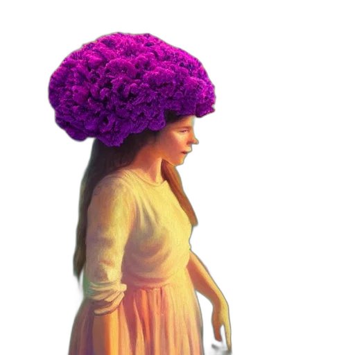 hat, crown, hair, flower transparent PNG cut-out
