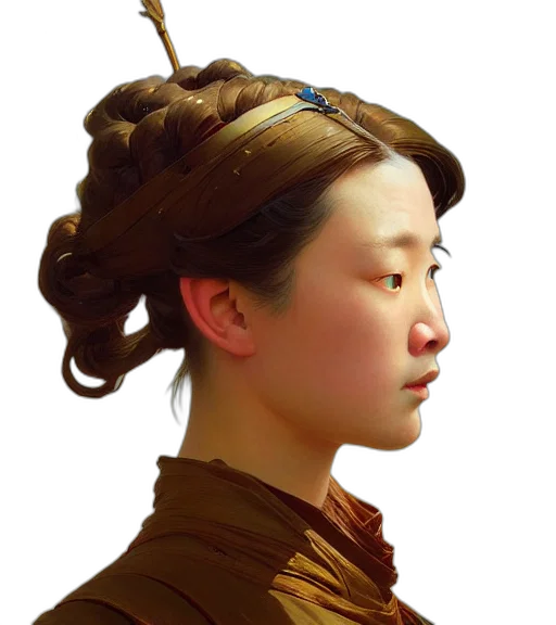 face, crown, staff, mask, photorealistic, oil painting, concept art, fantasy art transparent PNG cut-out