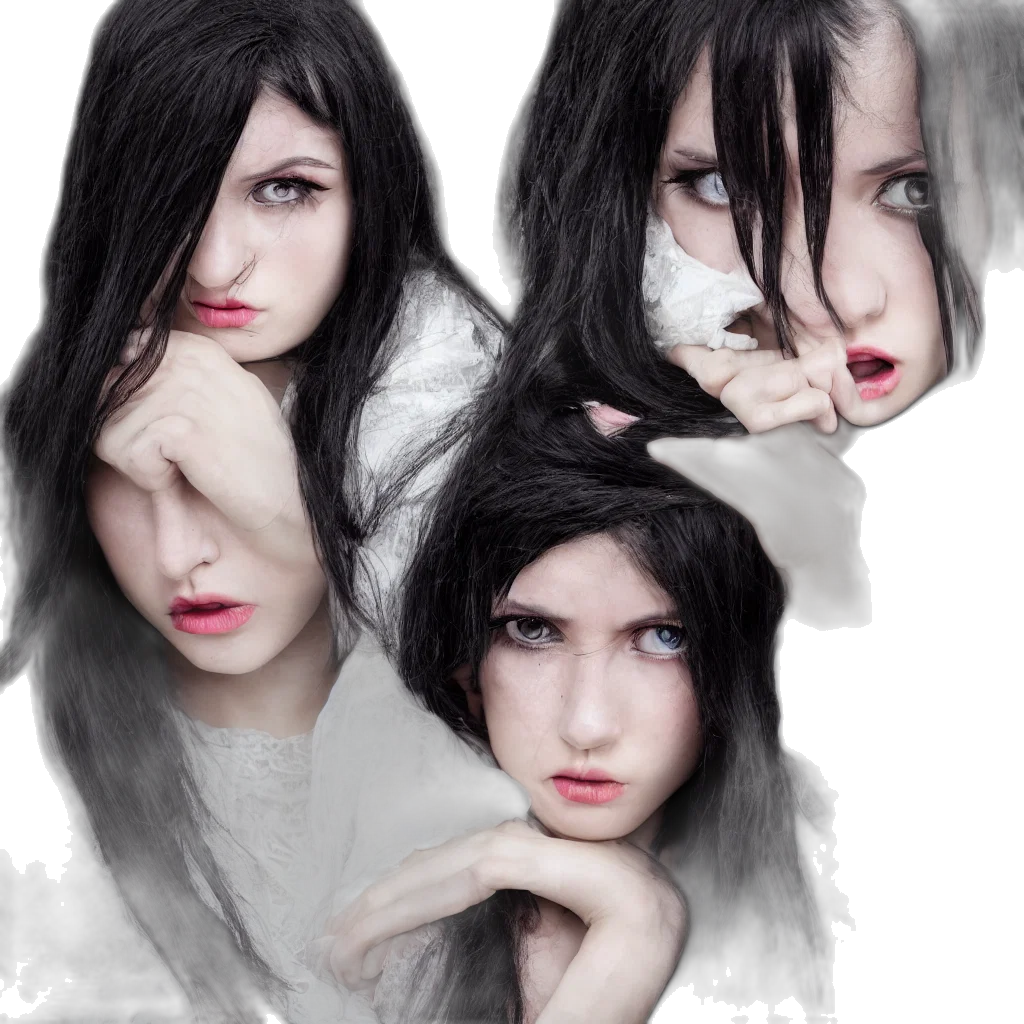 hair, face, photorealistic, fantasy art transparent PNG cut-out