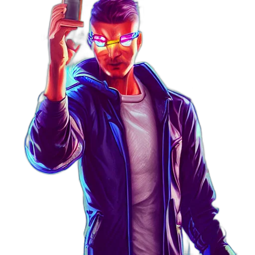 jacket, face, mask, staff transparent PNG cut-out