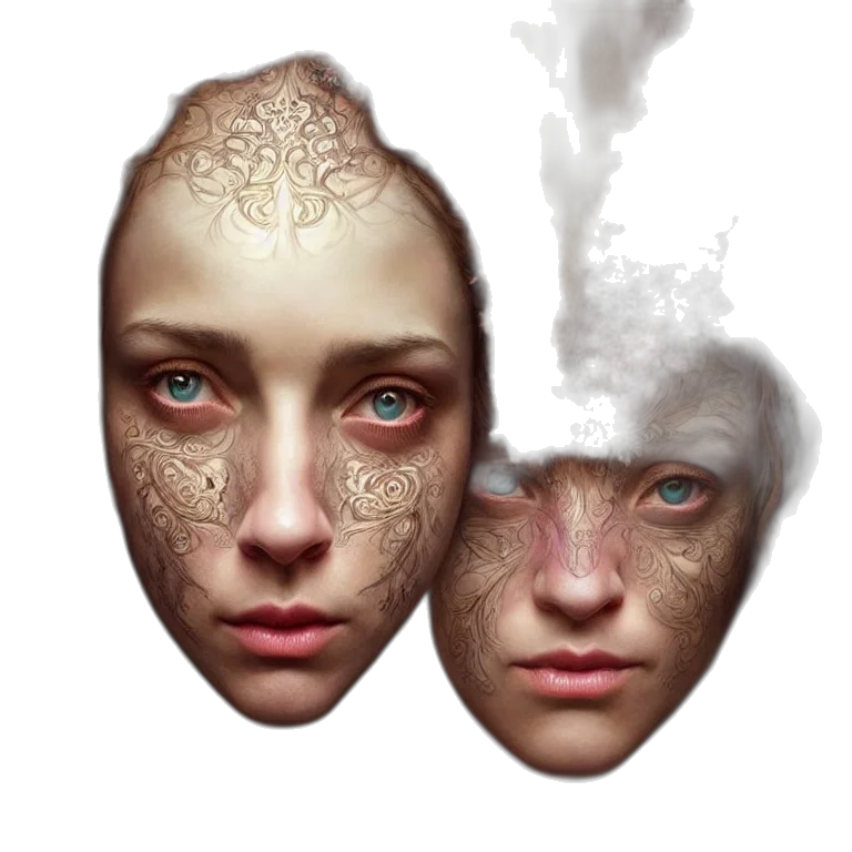 mask, face, jewelry, concept art transparent PNG cut-out