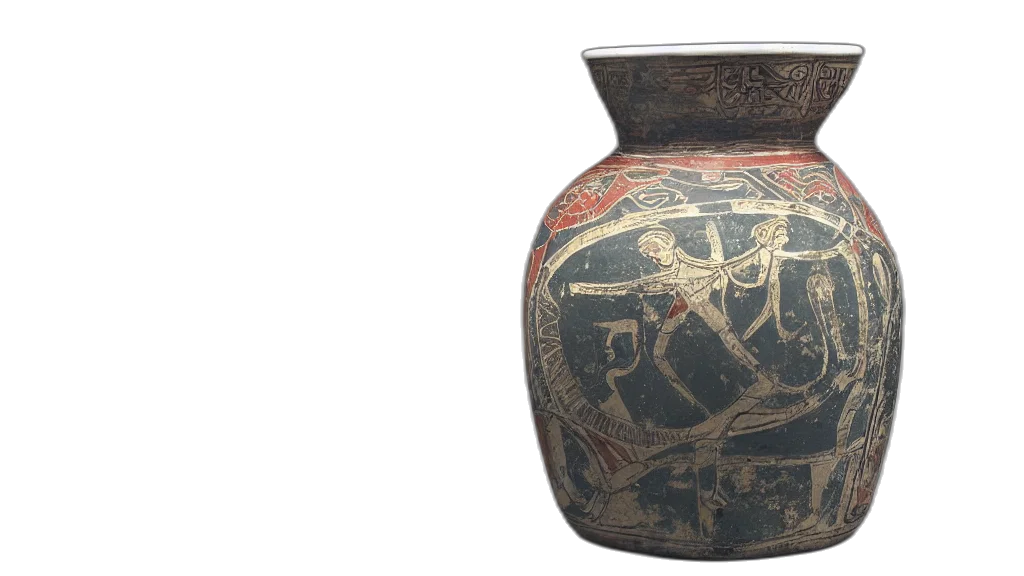 bottle, pot, decorative, minoan, art, style transparent PNG cut-out