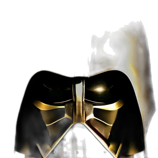 mask, crown, face, robot, fantasy art, concept art, comic book art, 3d render transparent PNG cut-out